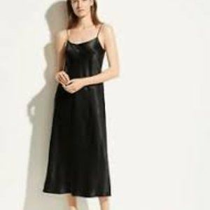 Vince Satin Slip Dress Black